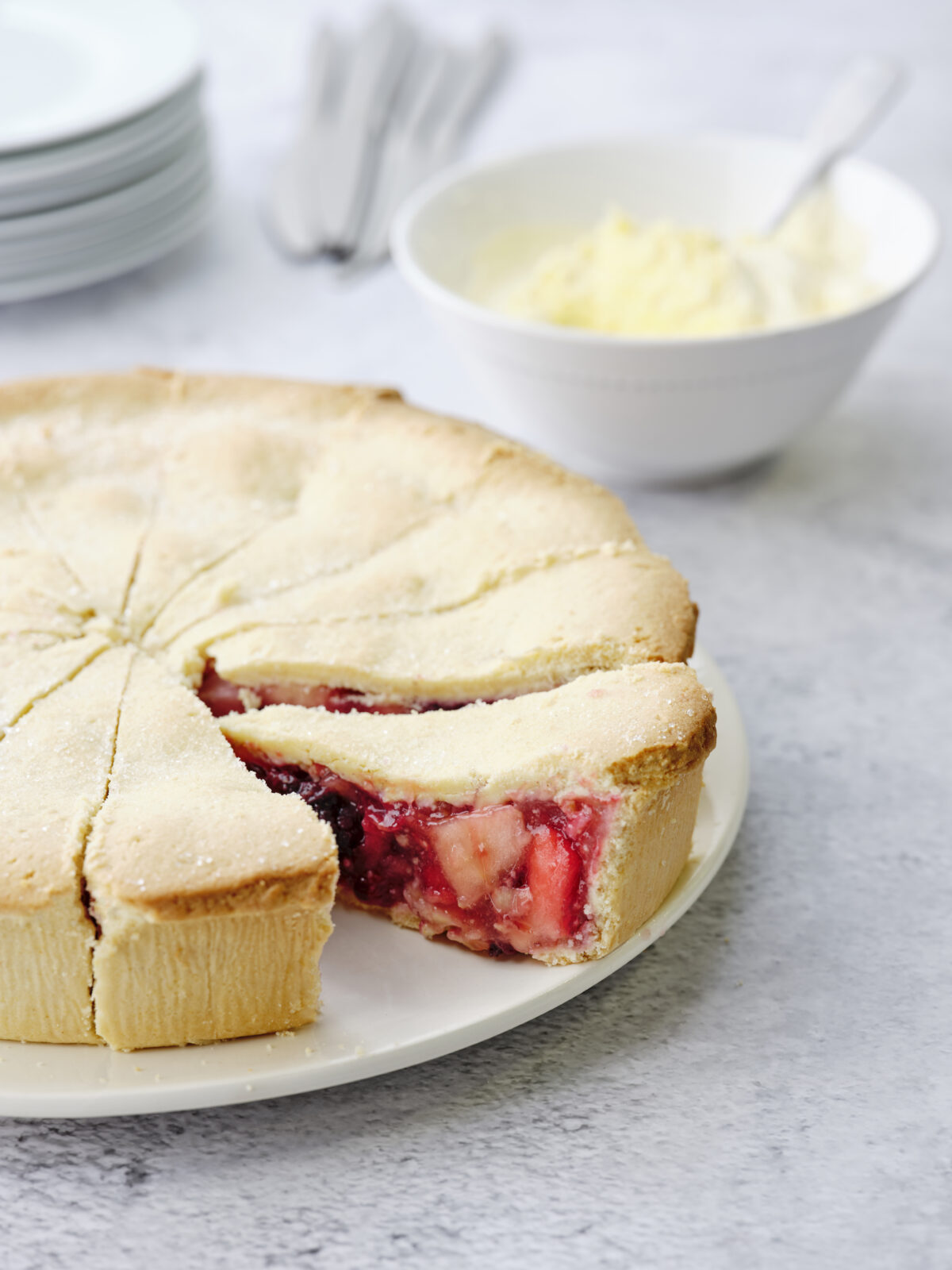 Vegan Apple & Blackberry Pie