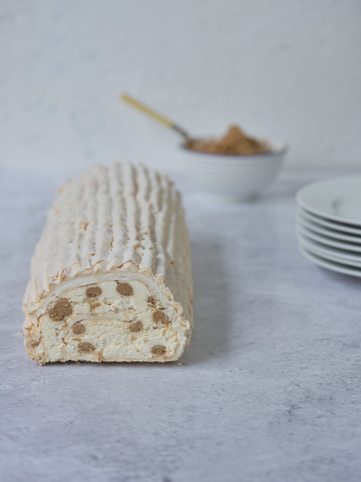 Gluten Free Banoffee Meringue Roulade