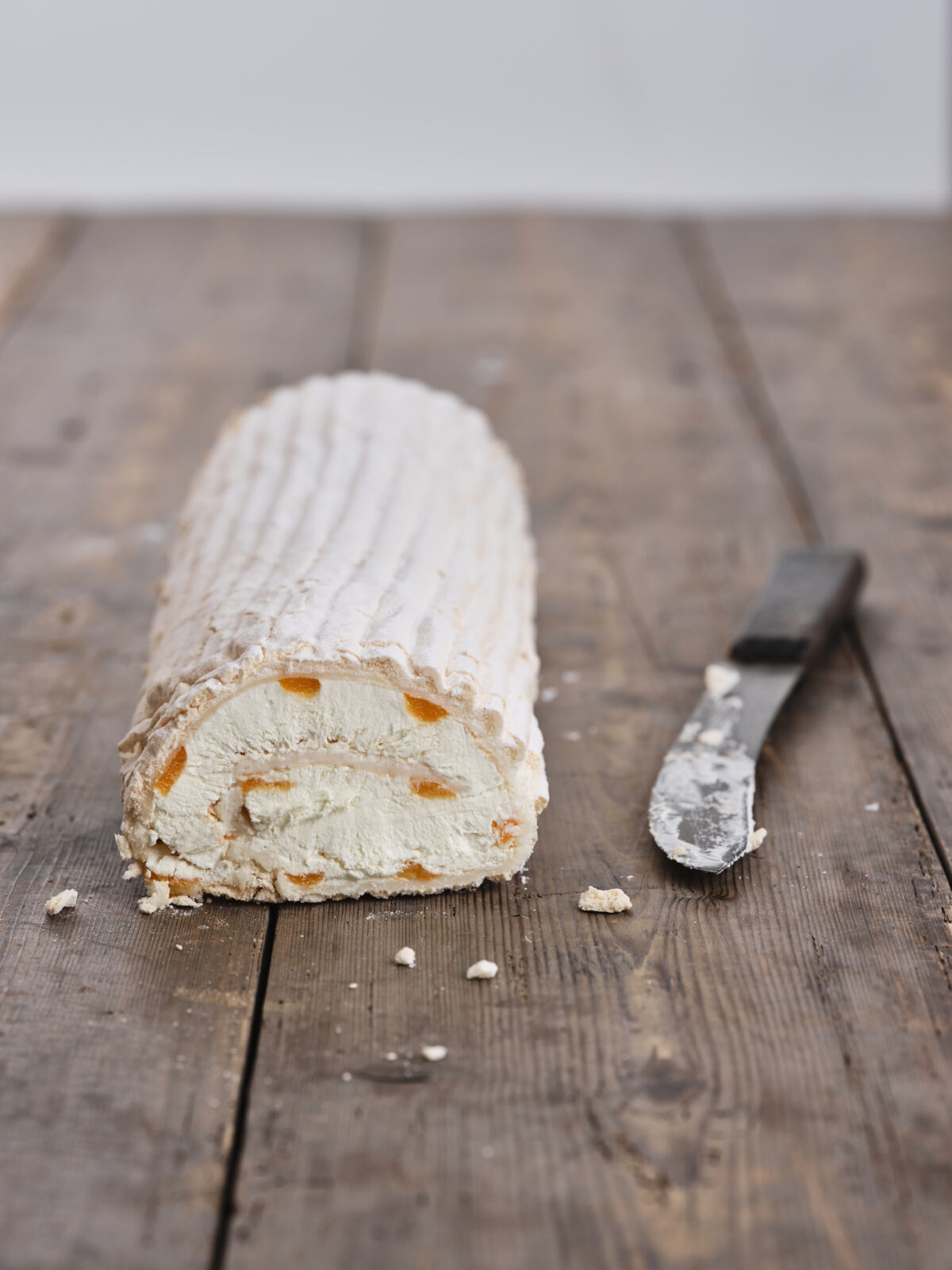 Gluten Free Bucks Fizz Meringue Roulade